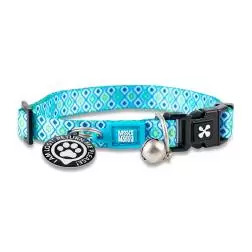 Coleira com ID Tag "Retro Blue" para Gato Max&Molly - 1040080740