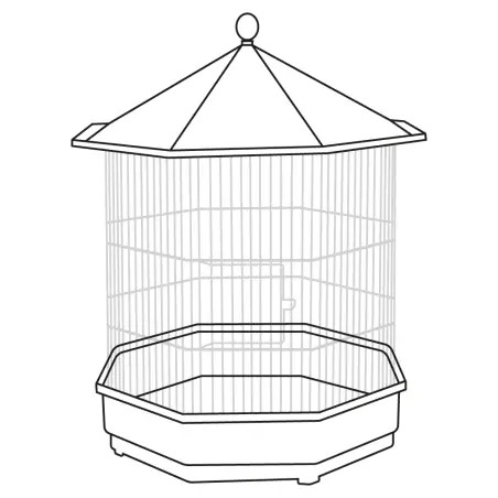 Fundo Ou Chapeu P/ Gaiola Octogonal HT - 1040140197