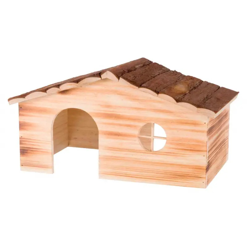 Casa "ragna" Em Madeira Natural Flamejada 43x22x25 Cm Trixie