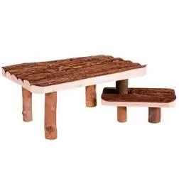 Plataforma Em Madeira Natural P/ Porquinhos Da India Trixie - 1040270091