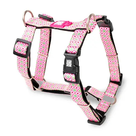 Peitoral "Retro Pink" Max&Molly - XS - Até 9kg/Circunf. Peito: 32-40cm - 1040180546