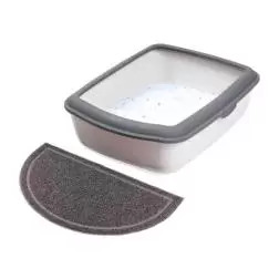 Tapete Semi-circular Em Pvc P/ Wc 59x35 Cm antracite Trixie - 1040380091