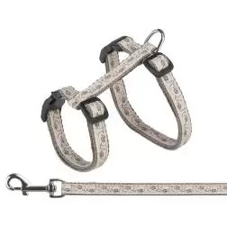 Peitoral+trela Para Gatos cinza/bege Trixie - 1040220483