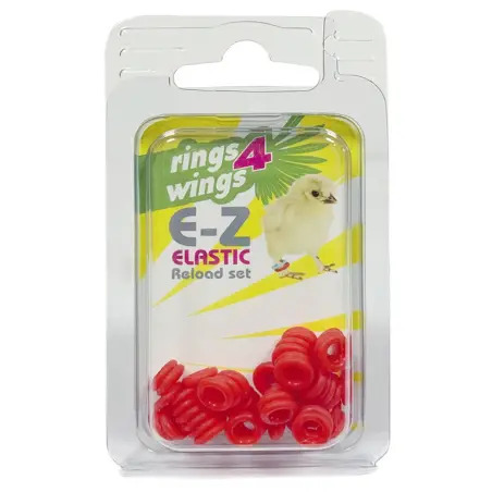 Anilhas Elasticas P/ Periq. E Agapornis 4,5mm verm. 50  EX - 1040110041
