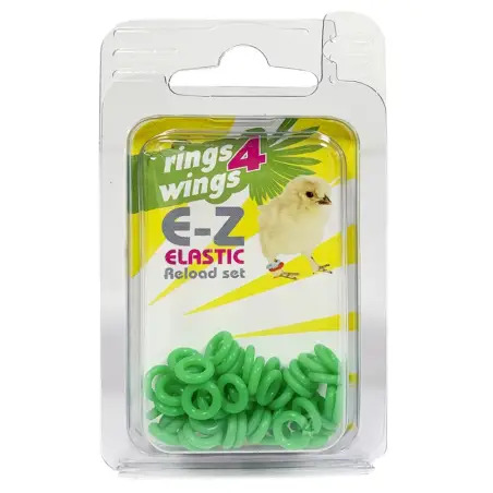 Anilhas Elasticas P/ Periq. E Agapornis 4,5mm verde 50  EX - 1040110042