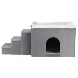 Gruta "harvey" C/ Escadas 119x47x50 Cm cinza/branco- Trixie - 1040070344