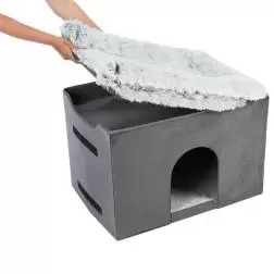 Gruta "harvey" C/ Escadas 119x47x50 Cm cinza/branco- Trixie - 1040070344
