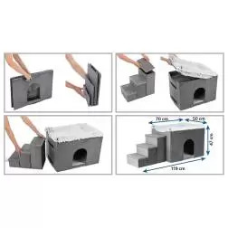 Gruta "harvey" C/ Escadas 119x47x50 Cm cinza/branco- Trixie #7 - 1040070344