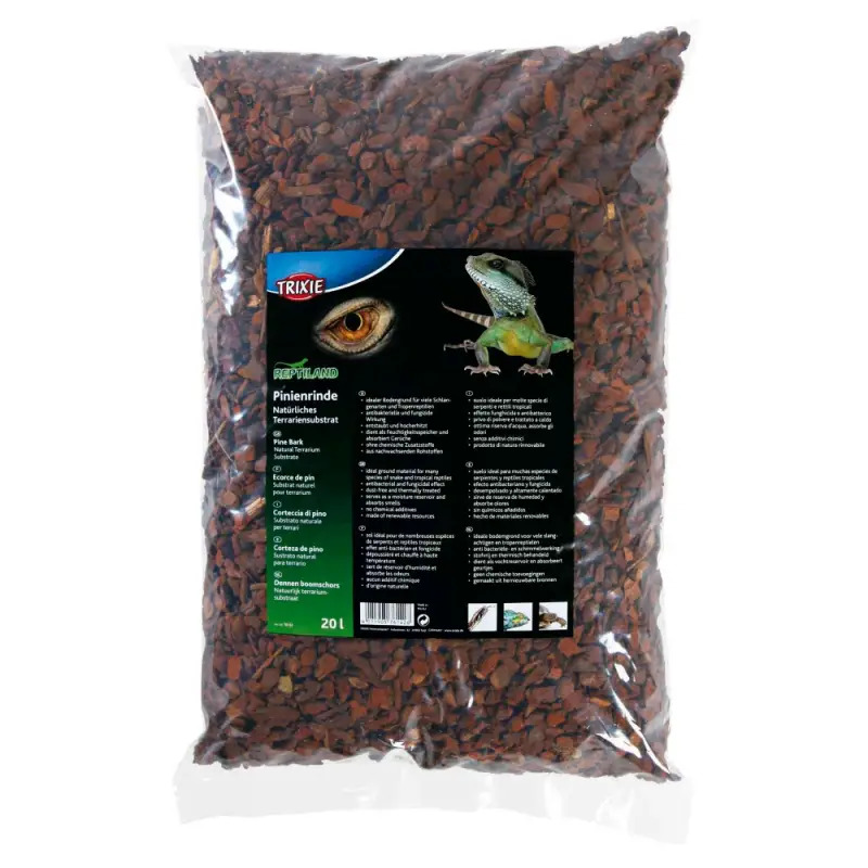 Reptil. Casca Pinheiro - Substrato Para Terrario 20 Lt Trixie