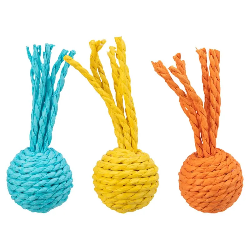 Bolas Em Corda De Papel C/ Ruidos Ø 4x11 Cm 24 Unid. Trixie