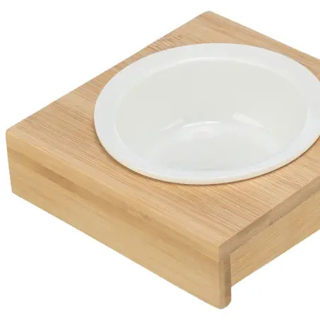 Gamela Em Ceramica C/ Suporte Bambu 0,25lt/ø12 Cm Trixie - 1040090779