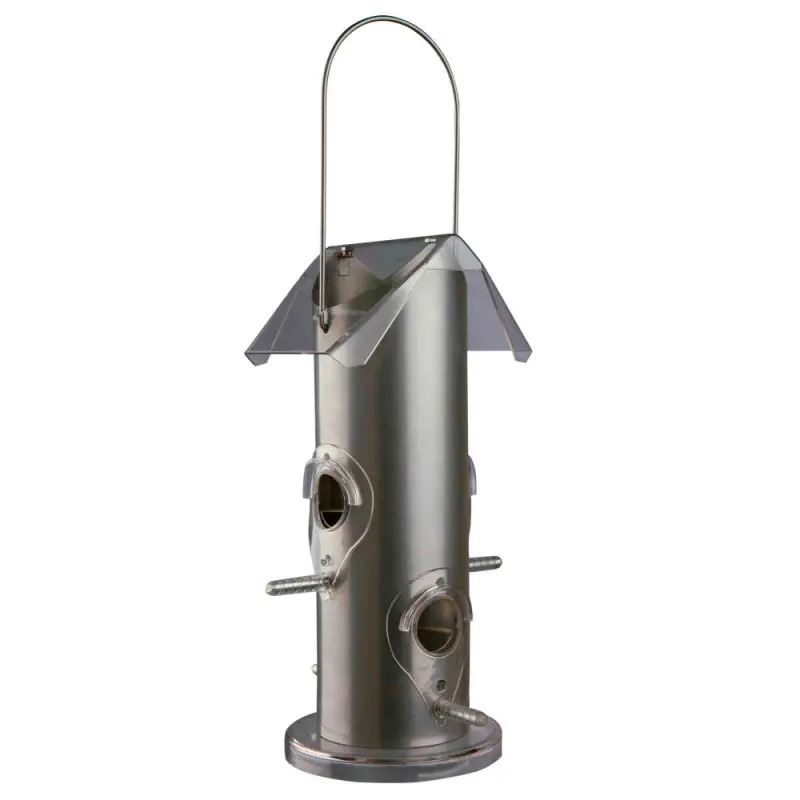 Comedouro Em Metal P/ Suspender 14x25x14 Cm prata Trixie