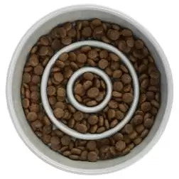 Gamela "slow Feeding" Ceramica 0,45lt/ø14cm cinza/az Trixie - 1040090580