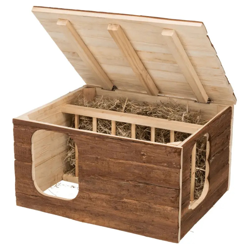 Casa "hilke" Em Madeira C/ Porta Feno 40x23x32 Cm Trixie