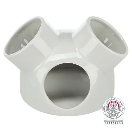 Casa Ceramica C/ 3 Entradas P/ Roedores Ø16x12 Cm ci Trixie - 1040160066