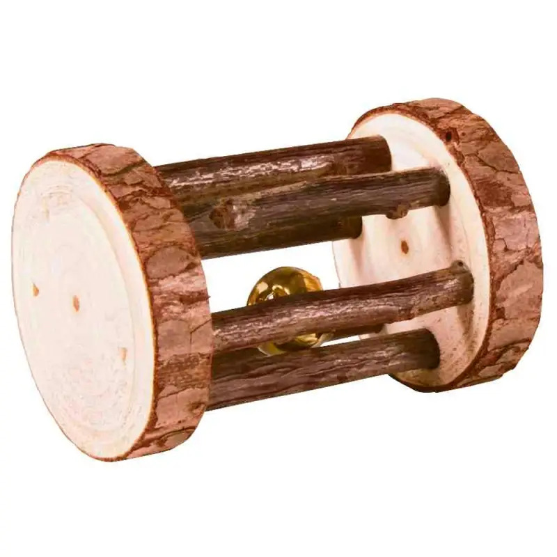 Rolo Em Madeira Natural C/ Guizo 5x7 Cm Trixie