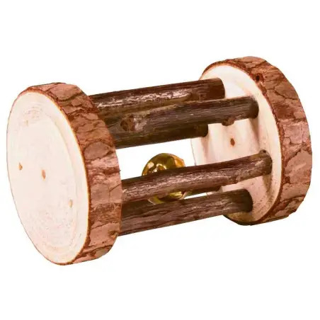 Rolo Em Madeira Natural C/ Guizo 5x7 Cm Trixie - 1040061010