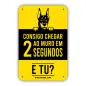 Placa Pvc "consigo Chegar Ao Muro Em 2 Seg..." EX