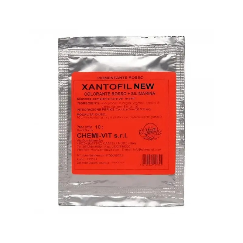 Suplemento Colorante Xantofil New 10gr para Canários CH5710 Chemi-Vit