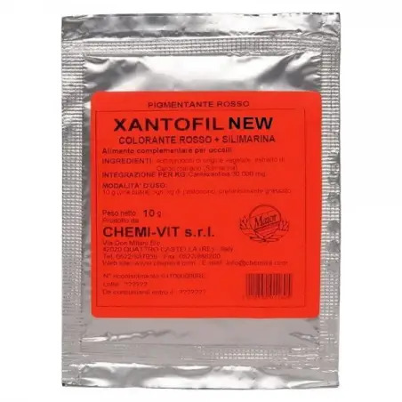 Suplemento Colorante Xantofil New 10gr para Canários CH5710 Chemi-Vit - 1540190015