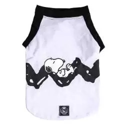 T-shirt Sleeping Black & White Snoopy - XS - Pescoço:30cm/Peito: 36cm/Dorso: 26cm - 1040240719