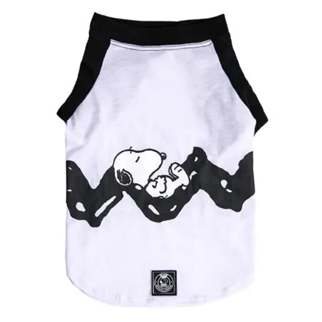 T-shirt Sleeping Black & White Snoopy - XS - Pescoço:30cm/Peito: 36cm/Dorso: 26cm - 1040240719