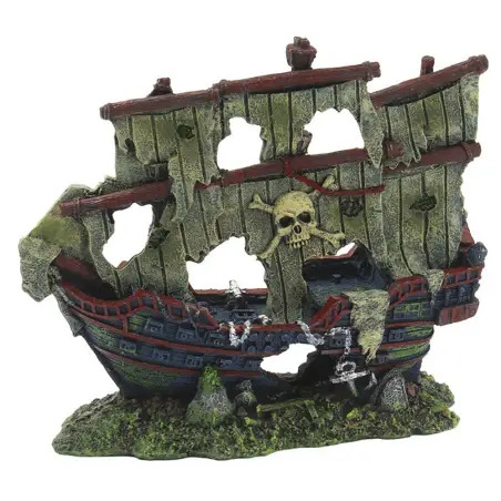 Decoraçao P/ Aquario caravela Pirata Med. 20 Cm Superfish - 1040350293