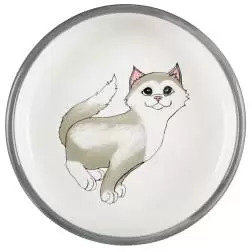 Gamela Em Ceramica 0,3 Lt / Ø 15 Cm cinzento Trixie - 1040090605