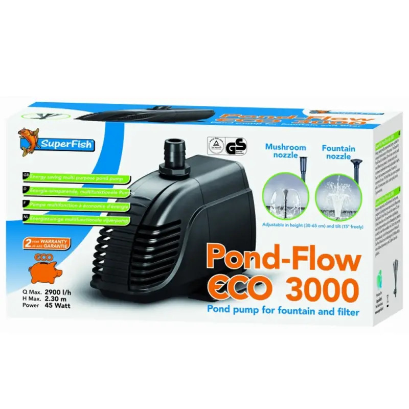 Bomba Repuxo P/ Lago Pond-flow Eco 3.000 3.000l/h Superfish Bomba Repuxo P/ Lago Pond-flow Eco 3.000 3.000l/h Superfish