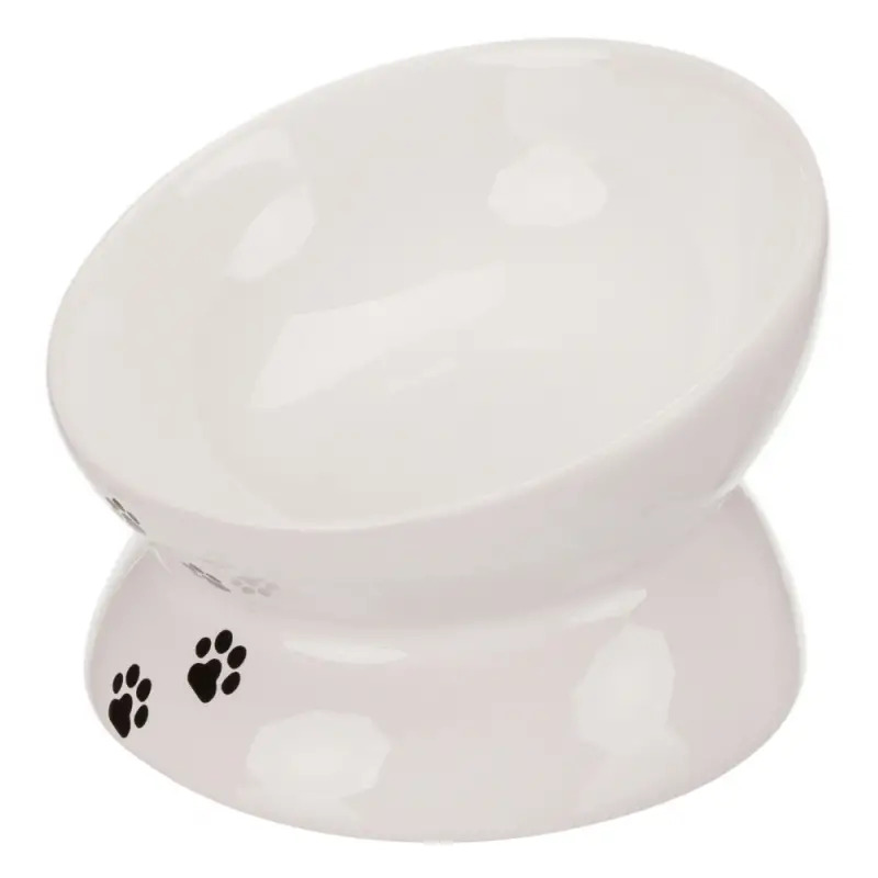 Gamela Elevada Em Ceramica P/gatos 0,15 Lt/ø 13 Cm b Trixie