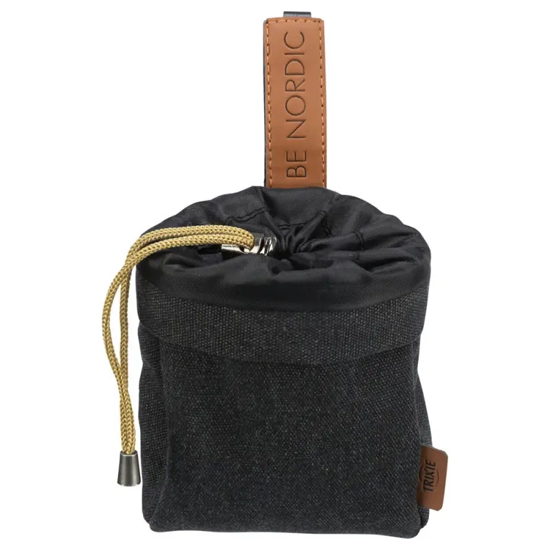 Bolsa "be Nordic" P/ Snacks Ø 10x14 Cm preto Trixie