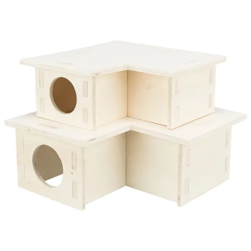 Abrigo Em Madeira C/ 3 Divisorias 25x10x25 Cm Trixie