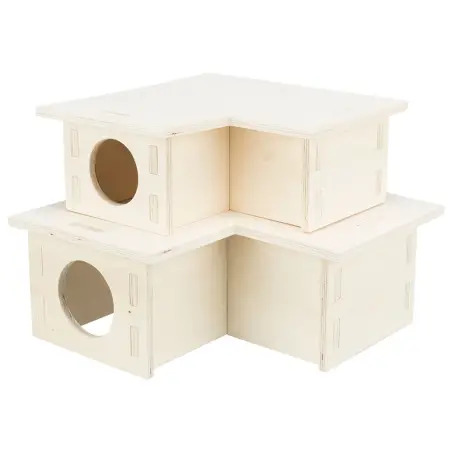 Abrigo Em Madeira C/ 3 Divisorias 25x10x25 Cm Trixie - 1040160070