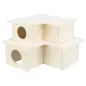 Abrigo Em Madeira C/ 3 Divisorias 25x10x25 Cm Trixie