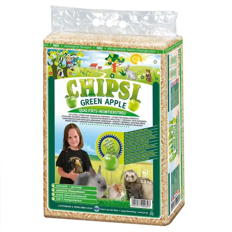 Aparas De Pinho Chipsi Plus aroma Maça 3,2 Kg 60 Lt JRS