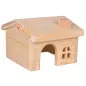 Casa Em Madeira De Pinho P/ Ratos E Hamsters 15x11x15 Trixie