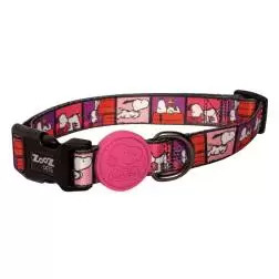 Coleira Rosa/Frames Snoopy - XS - Circunferência Pescoço: 23-36cm - 1040080917