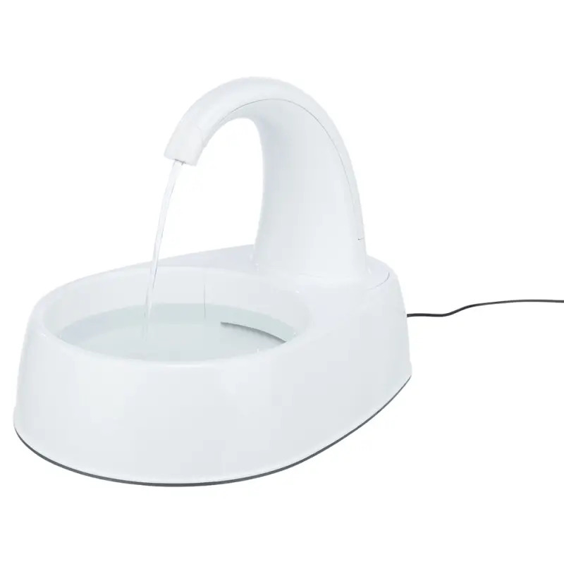 Bebedouro/fonte "curved Stream" 2,5 Lt branco . Trixie