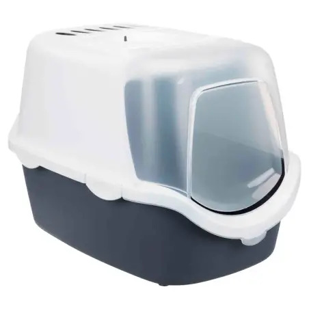 Toilete "vico Open Top" P/ Gatos azul Cinza/branco  Trixie - 1040380039