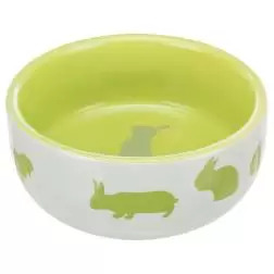 Gamela Em Ceramica C/ Motivos P/ Coelhos 250 Ml Trixie - 1040090434