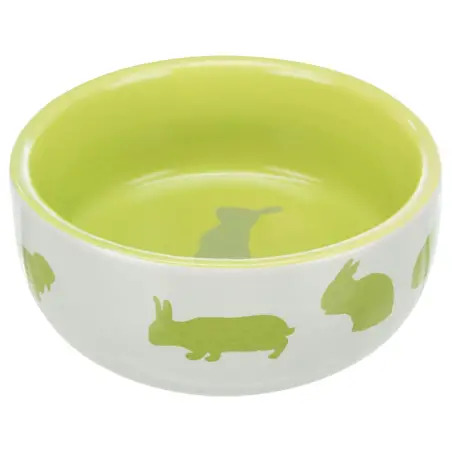 Gamela Em Ceramica C/ Motivos P/ Coelhos 250 Ml Trixie - 1040090434