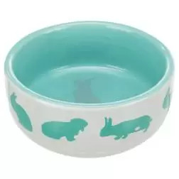 Gamela Em Ceramica C/ Motivos P/ Coelhos 250 Ml Trixie - 1040090434