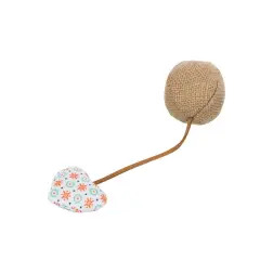 Bola com Coração Juta/Tecido 4,5x18cm Trixie - 1040060516
