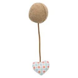 Bola com Coração Juta/Tecido 4,5x18cm Trixie - 1040060516