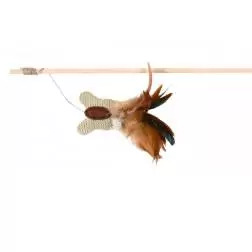 Bastao C/ Borboleta E Penas P/ Gato - 45 Cm Trixie - 1040060756