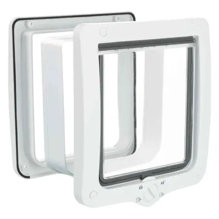 Porta Trixie 4 Funçoes Com tunel Para gato xl 24x28cm Branco Trixie - 1040480012