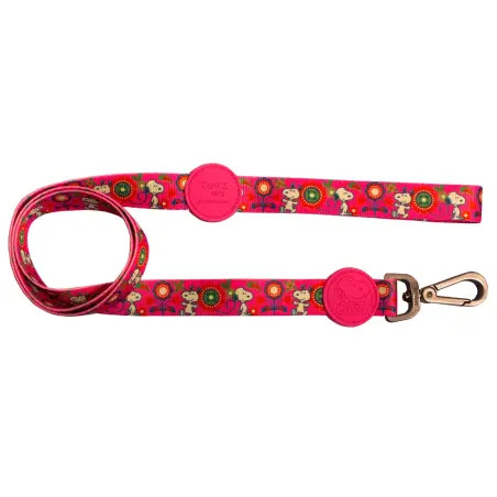 Trela Snoopy rosa/flores – Tam. Xs Snoopy - 1040220791