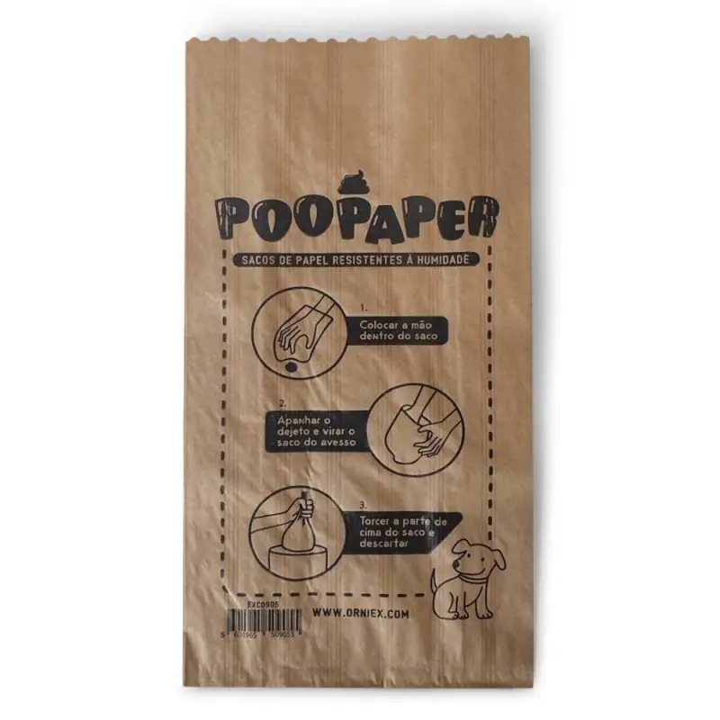 Poopaper - Sacos P/ Dejetos Em Papel emb. C/ 100 EX
