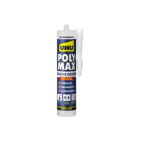 Cola Veda Poly Max Híbrido Transparente 280ml UHU - 1450080225