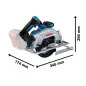 Serra circular sem fio - GKS 18V-57-2 Professional 06016C1200 Bosch Serra circular sem fio - GKS 18V-57-2 Professional 06016C1200 Bosch